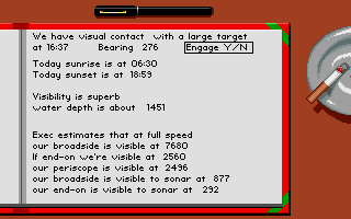 Silent Service II screenshot 2 for Amiga